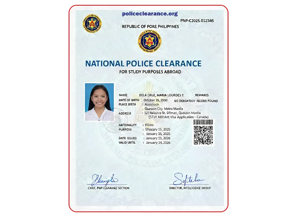 National Police Clearance online application illustration